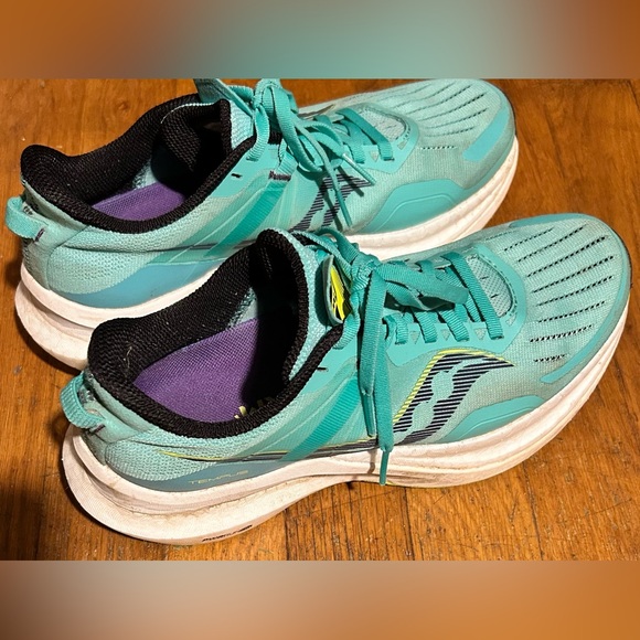 🦋💎Saucony Icy Teal Blue Athletic Shoes with Breathable Mesh and Cushioning - Picture 8 of 10